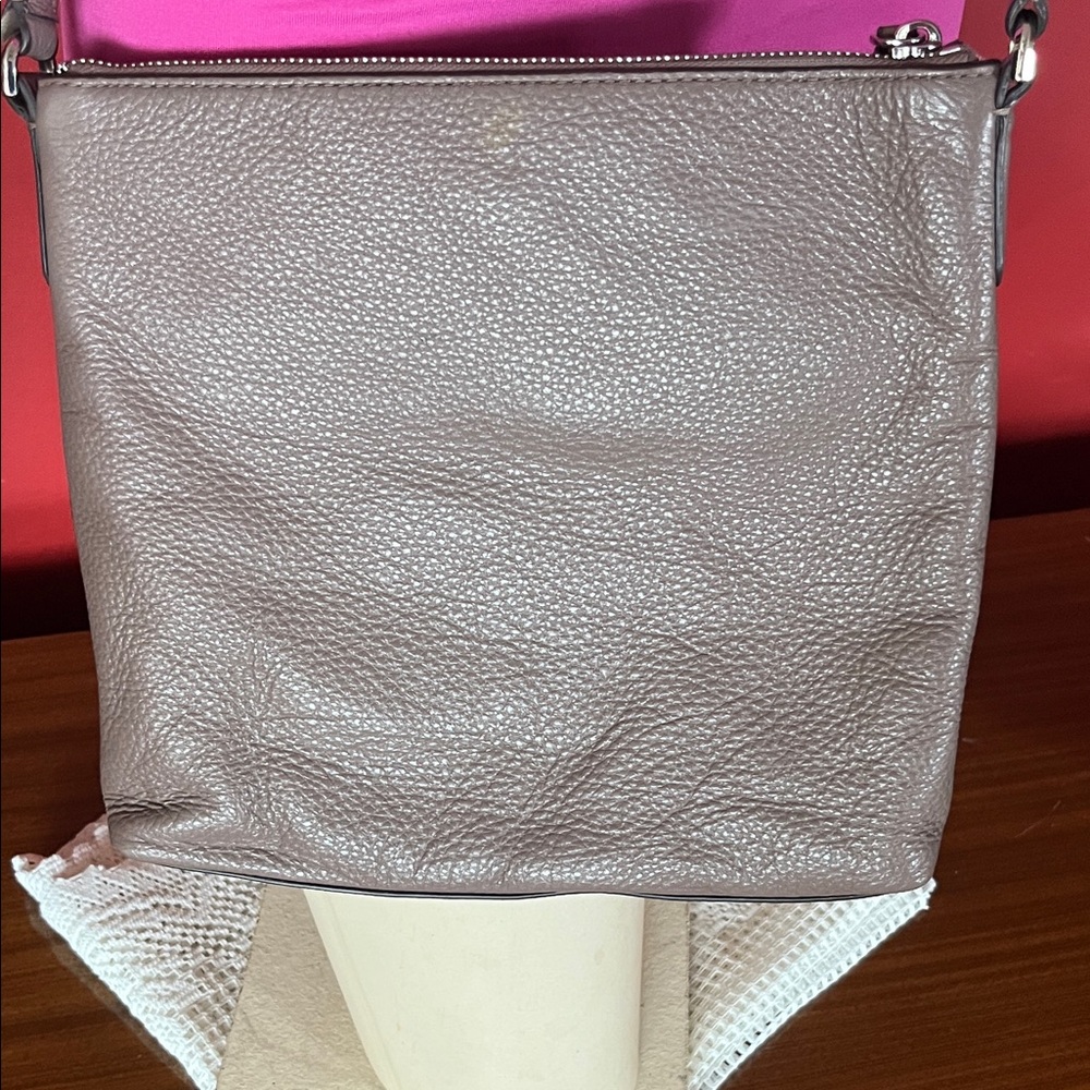 Kate Spade Taupe Leather Crossbody Bag - Picture 10 of 17